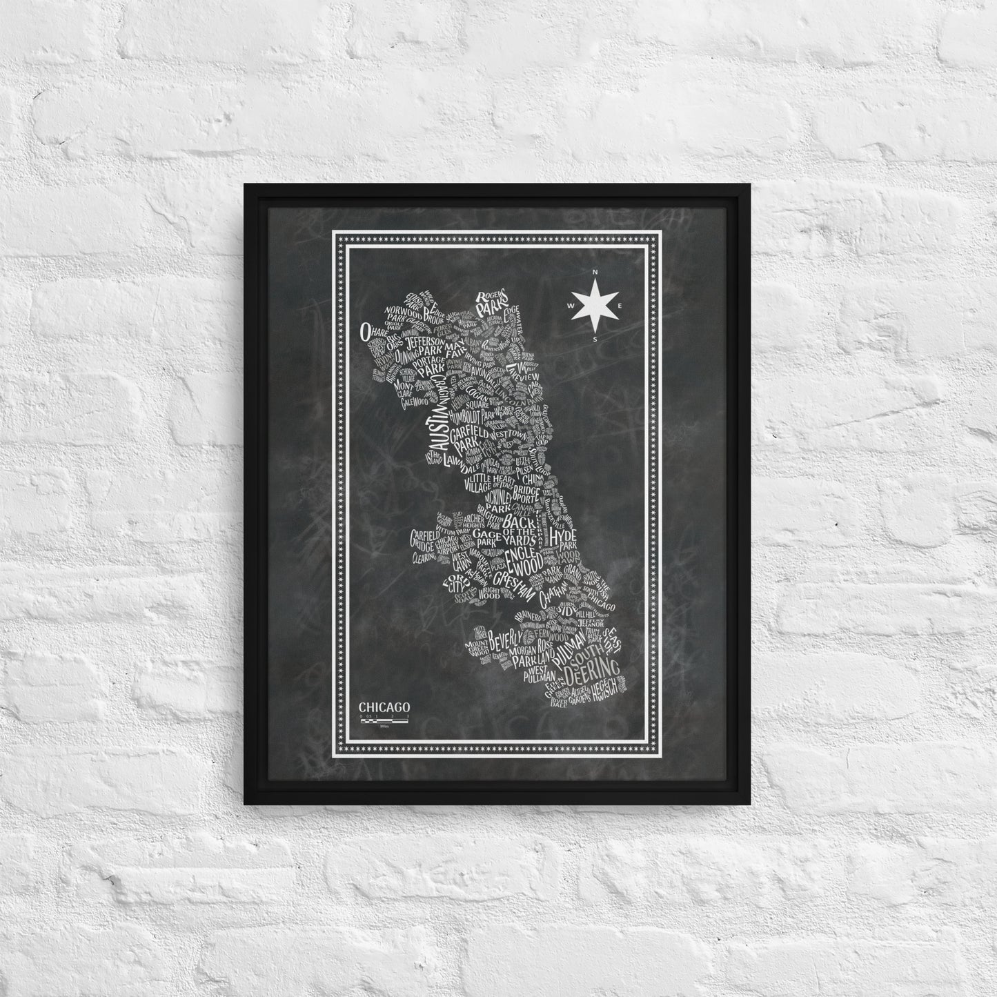 CHALK Canvas Chicago Neighborhood Map - southspace