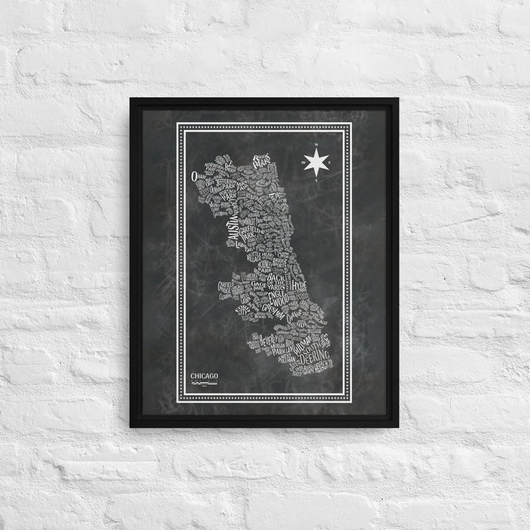 CHALK Canvas Chicago Neighborhood Map - southspace