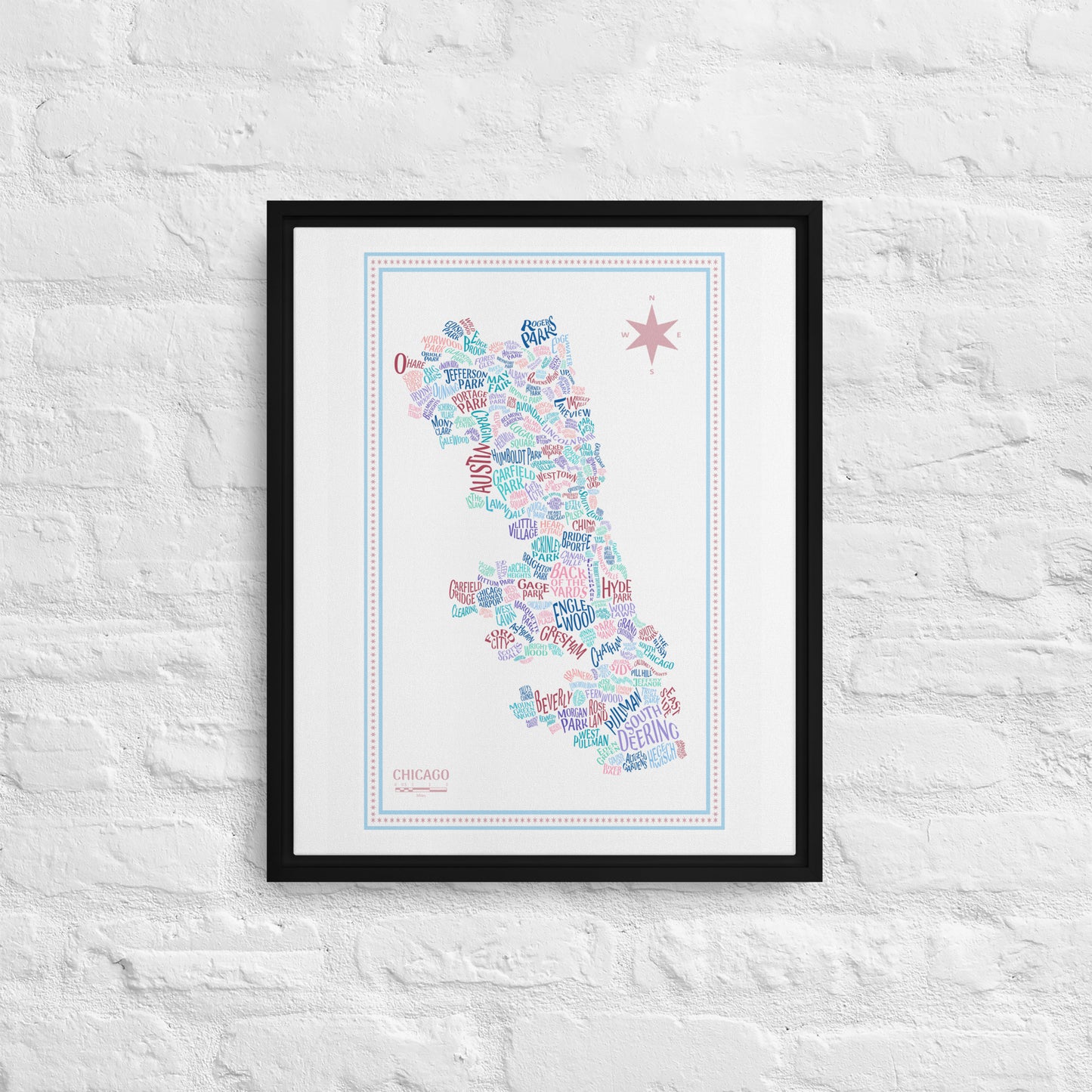 STAR Canvas Chicago Neighborhood Map - southspace
