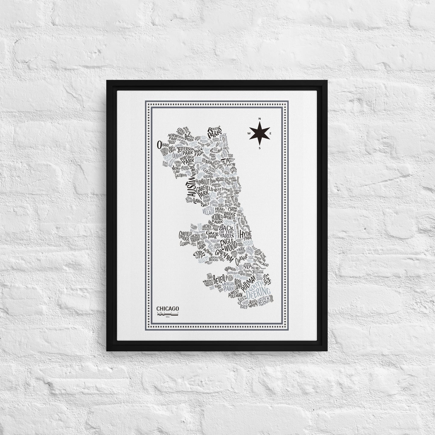 SOCKS Canvas Chicago Neighborhood Map - southspace
