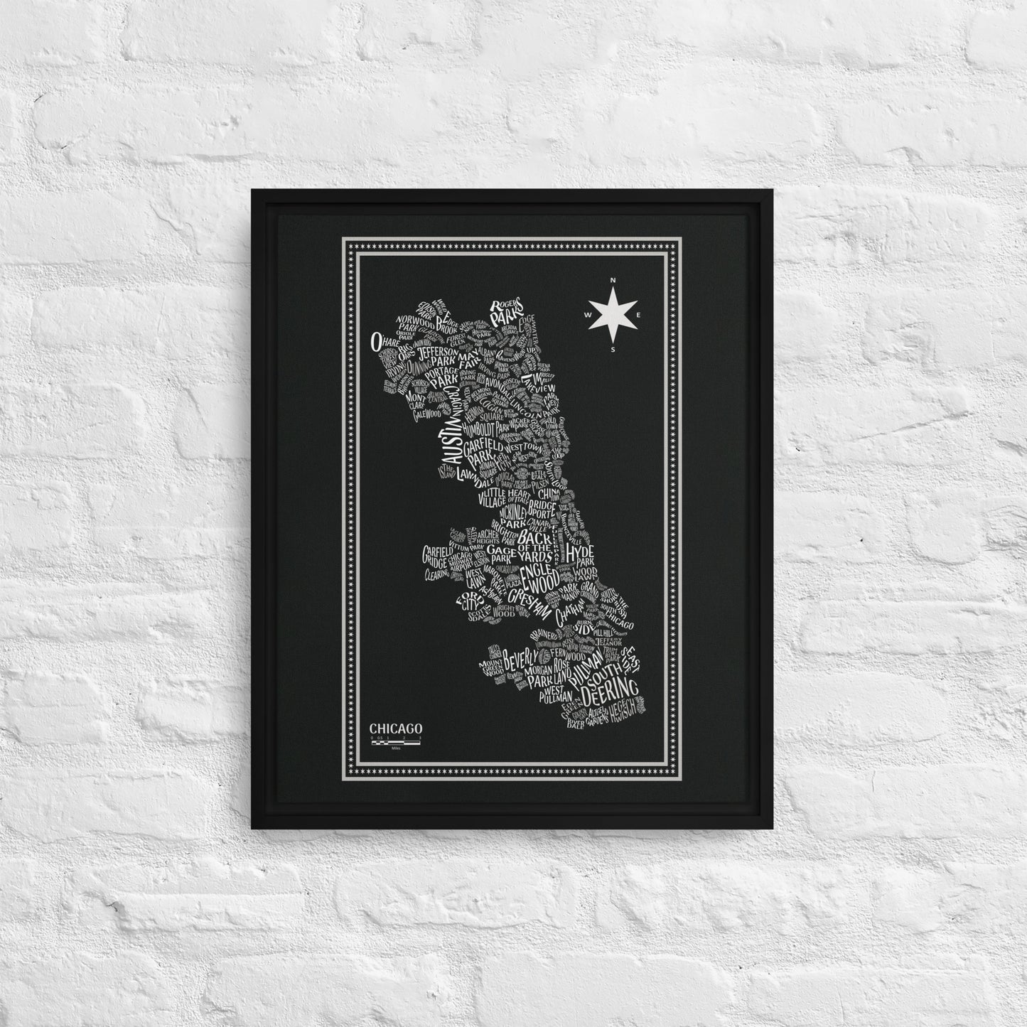 SOCK Canvas Chicago Neighborhood Map - southspace
