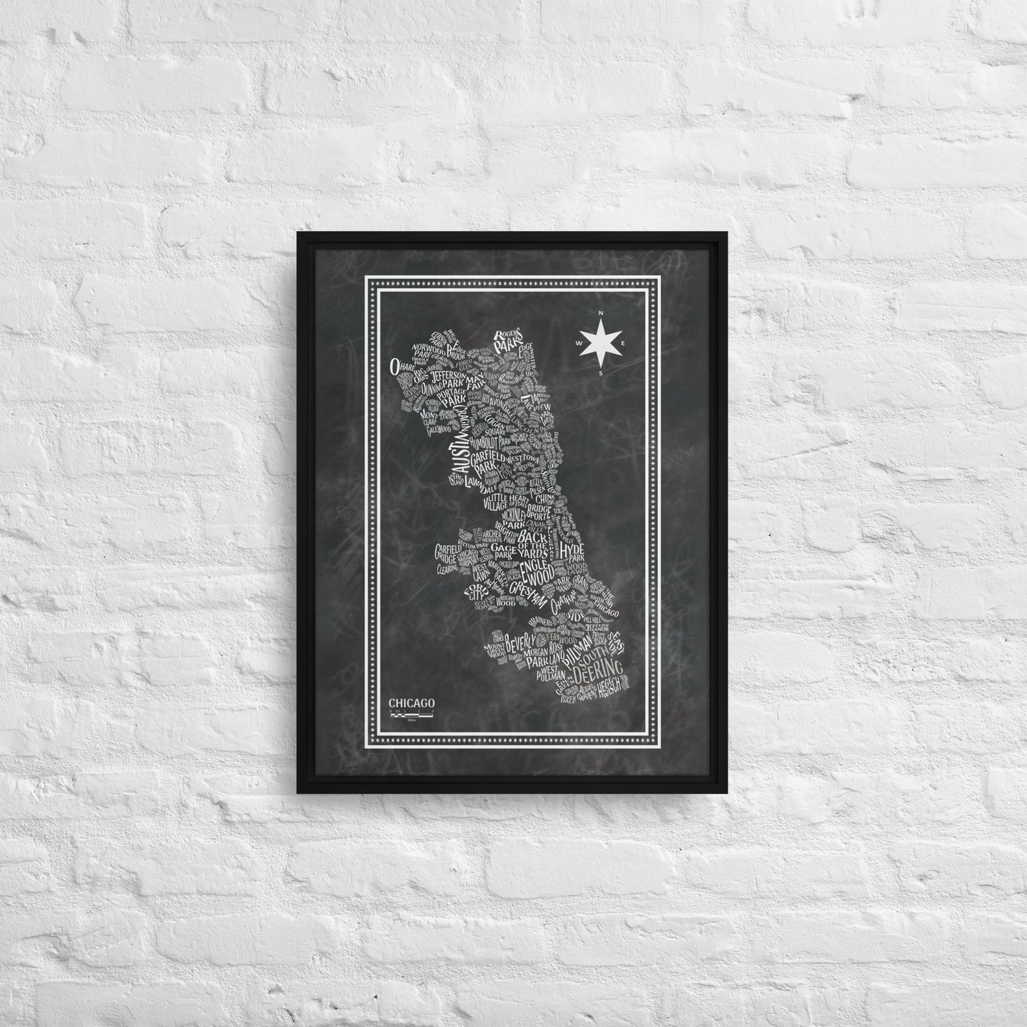 CHALK Canvas Chicago Neighborhood Map - southspace