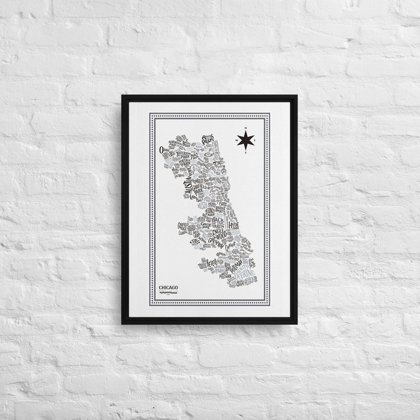 SOCKS Canvas Chicago Neighborhood Map - southspace