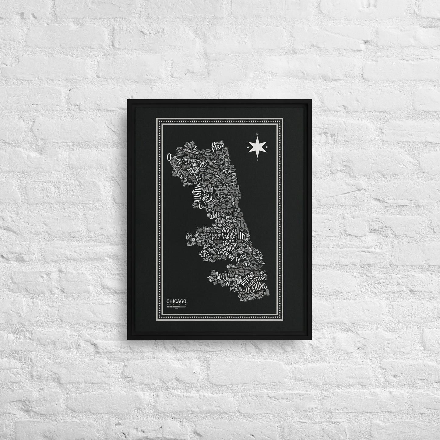 SOCK Canvas Chicago Neighborhood Map - southspace