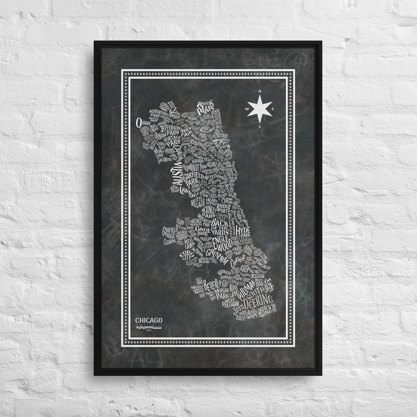 CHALK Canvas Chicago Neighborhood Map - southspace