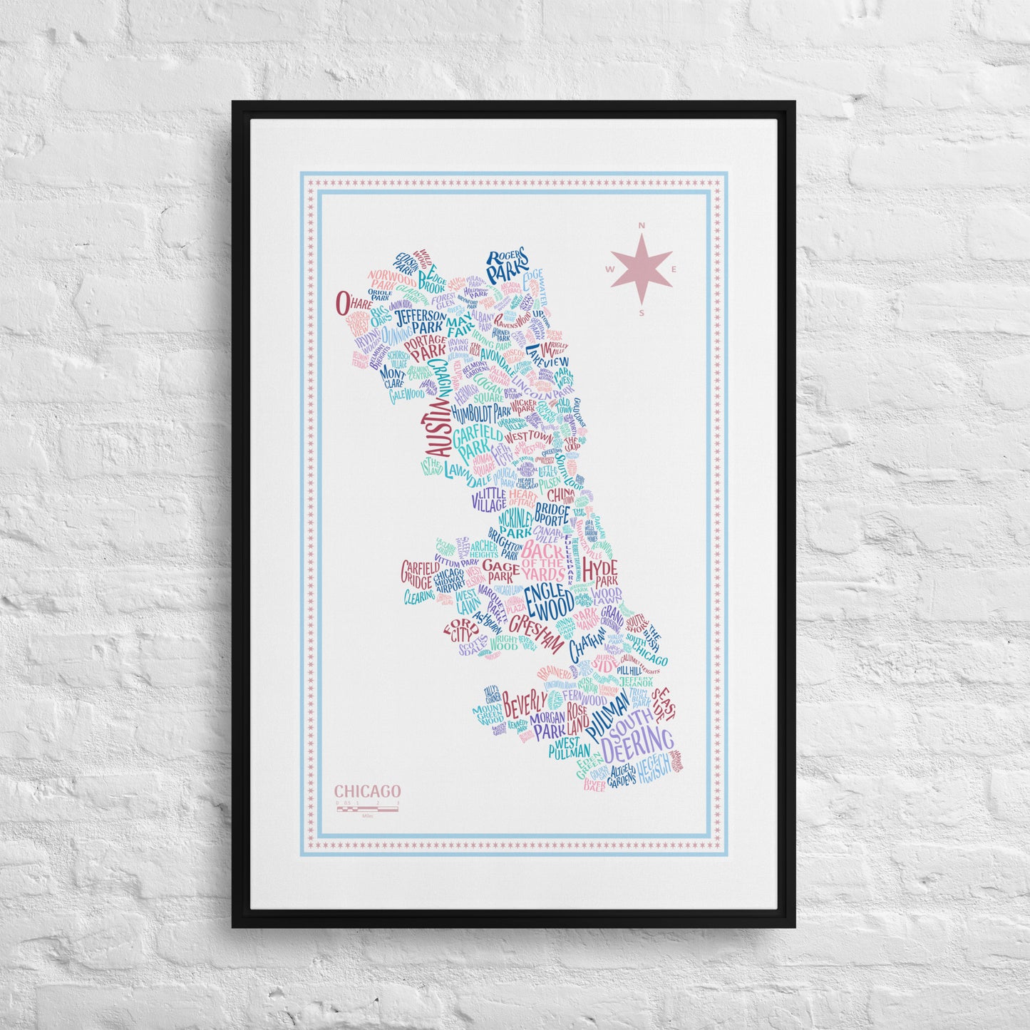STAR Canvas Chicago Neighborhood Map - southspace