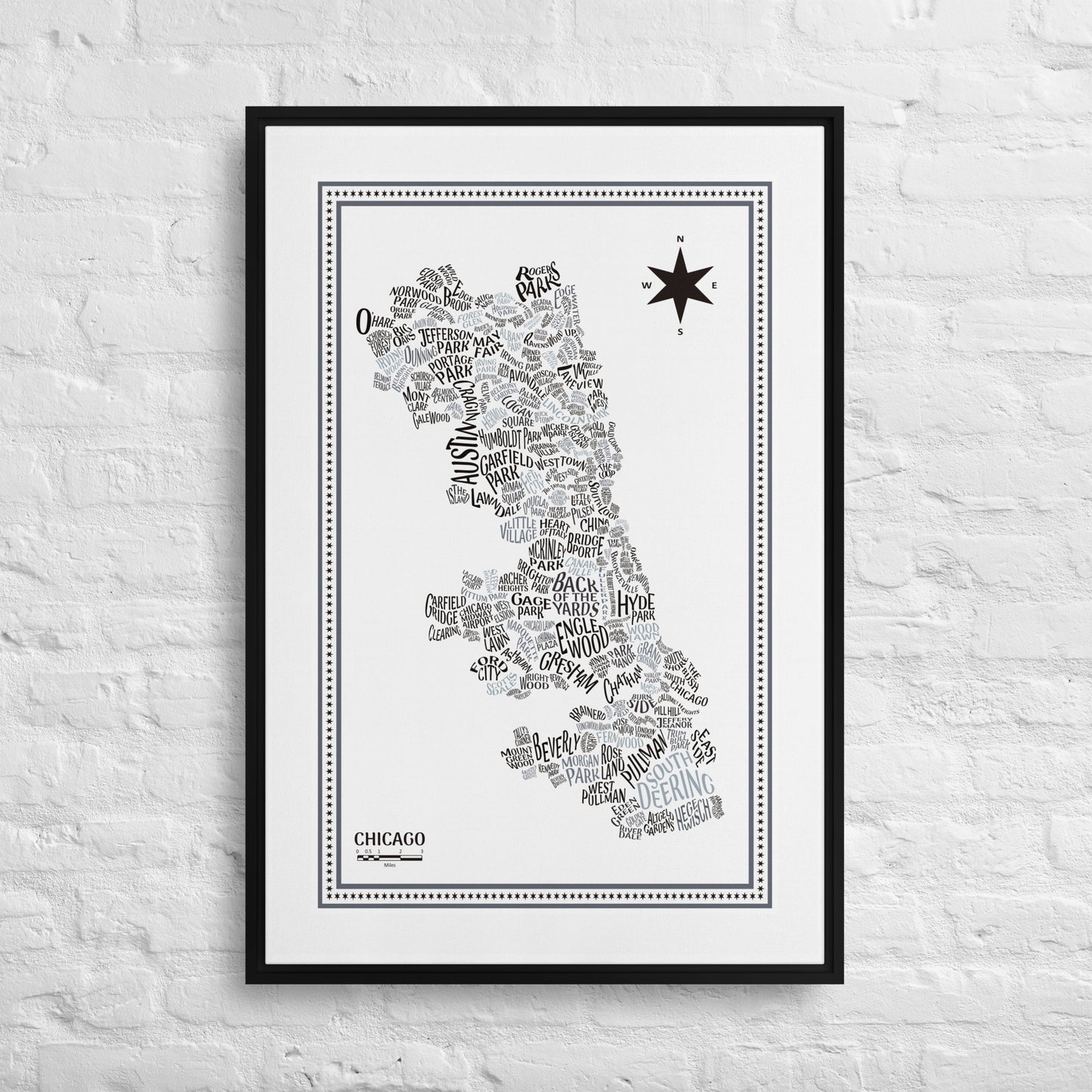 SOCKS Canvas Chicago Neighborhood Map - southspace