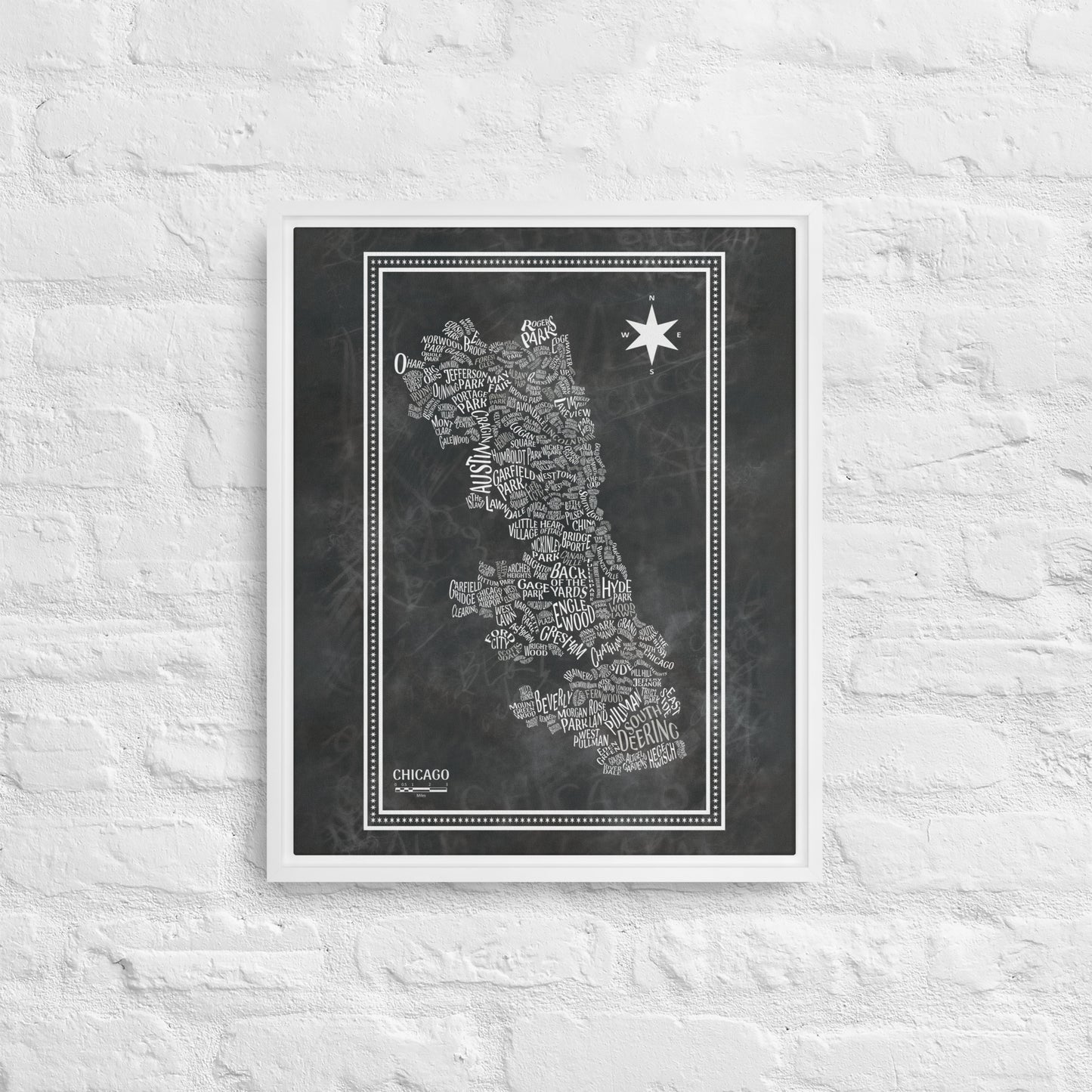 CHALK Canvas Chicago Neighborhood Map - southspace