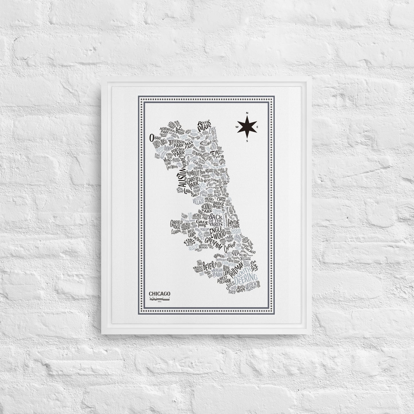 SOCKS Canvas Chicago Neighborhood Map - southspace