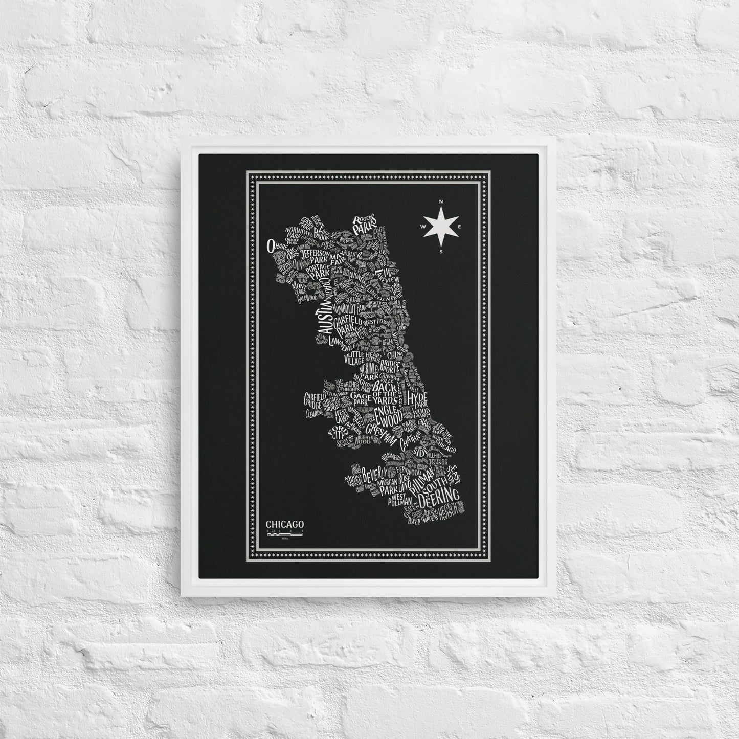 SOCK Canvas Chicago Neighborhood Map - southspace