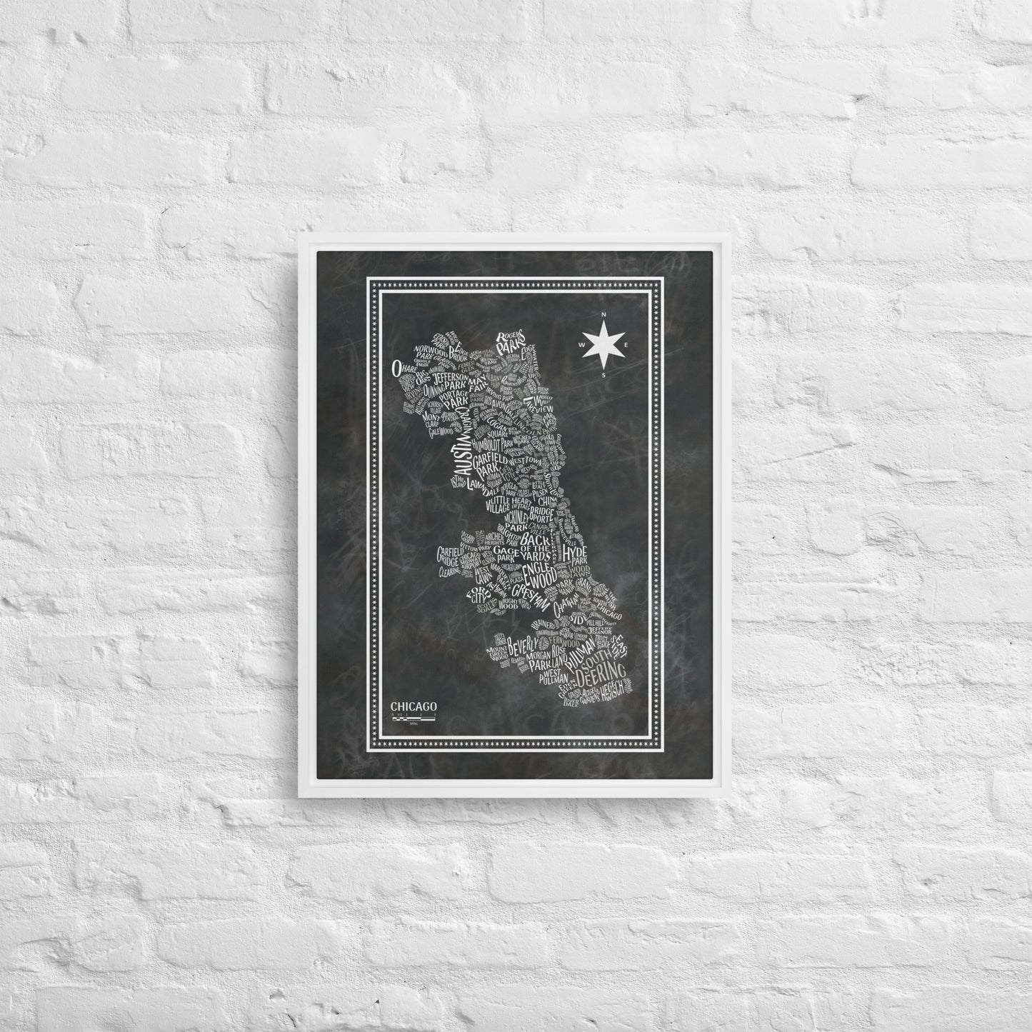 CHALK Canvas Chicago Neighborhood Map - southspace