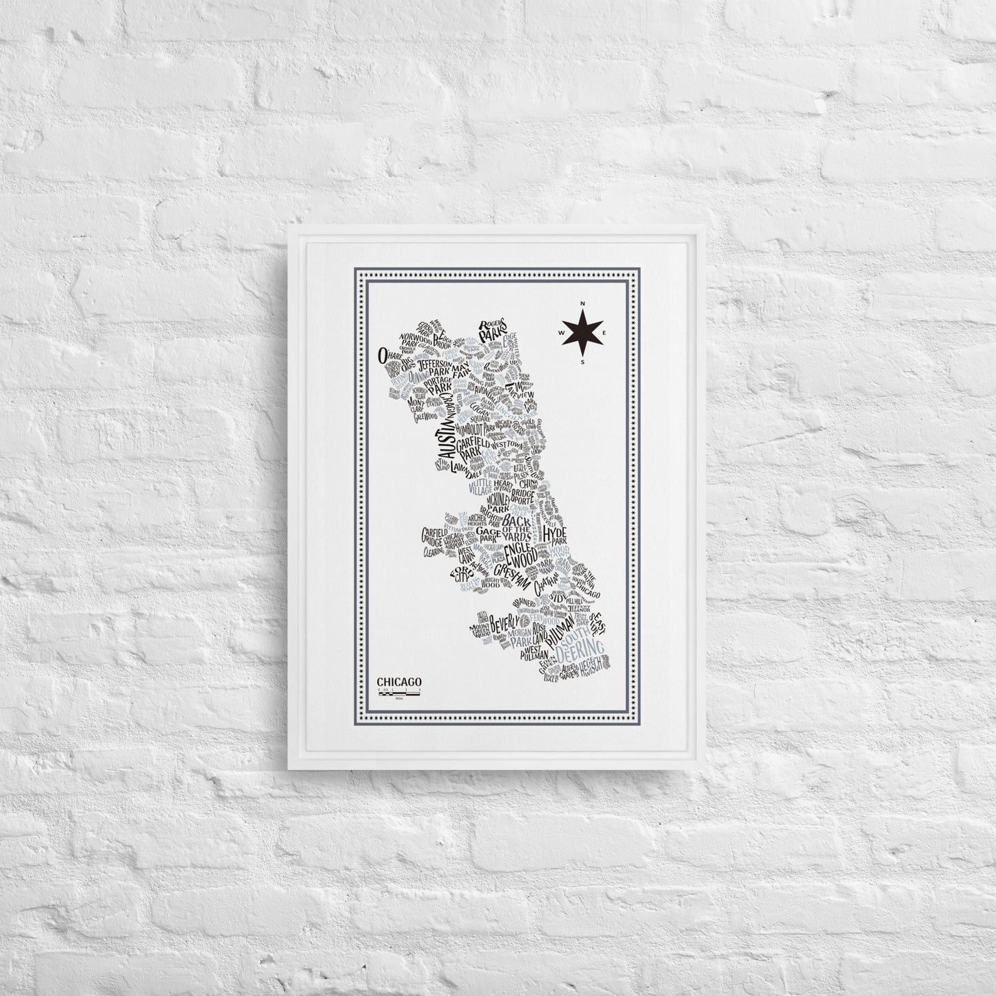 SOCKS Canvas Chicago Neighborhood Map - southspace