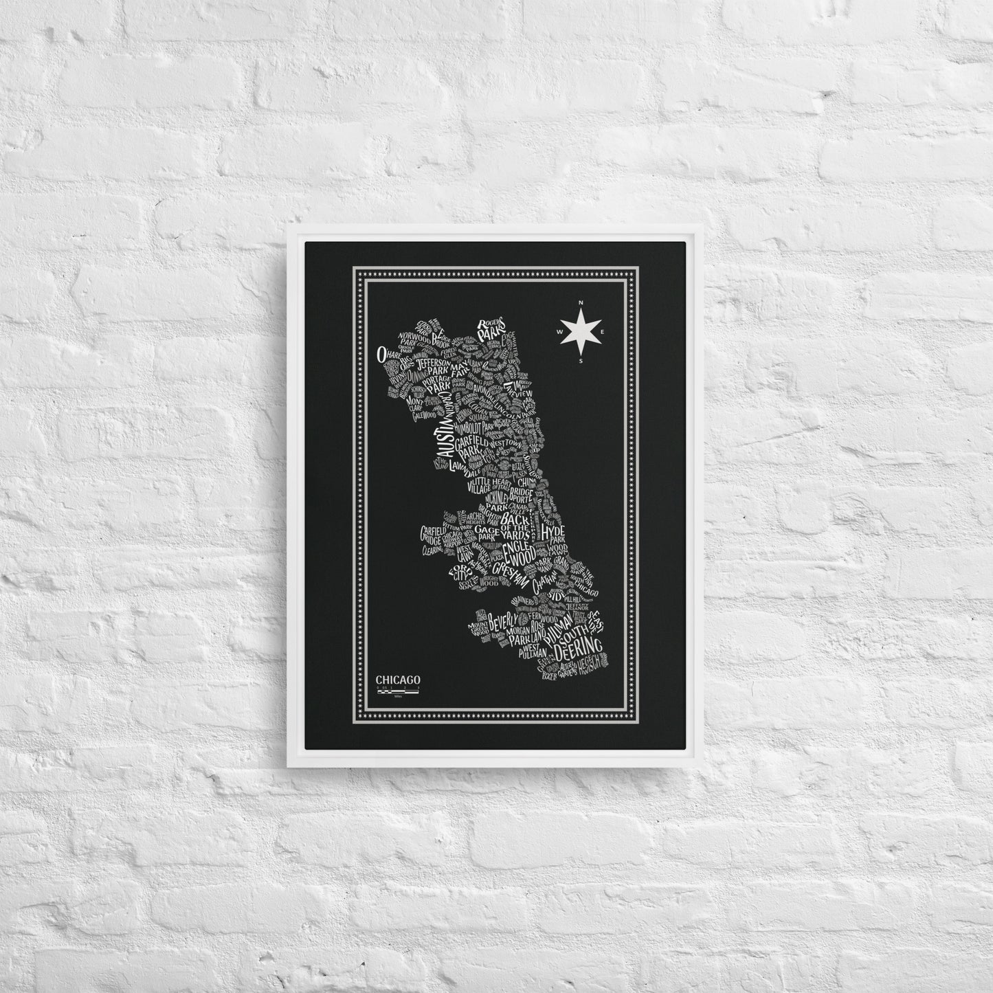 SOCK Canvas Chicago Neighborhood Map - southspace