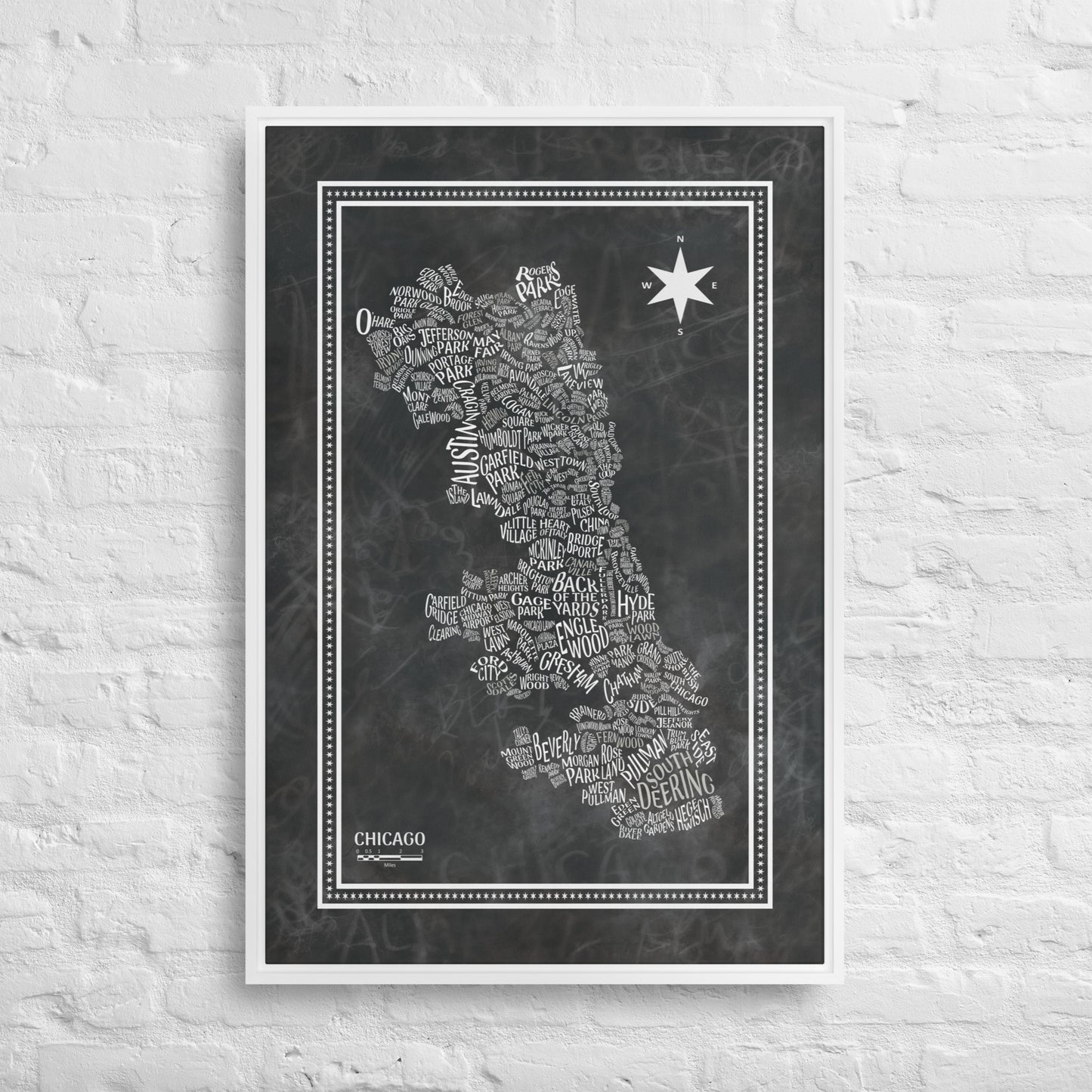 CHALK Canvas Chicago Neighborhood Map - southspace
