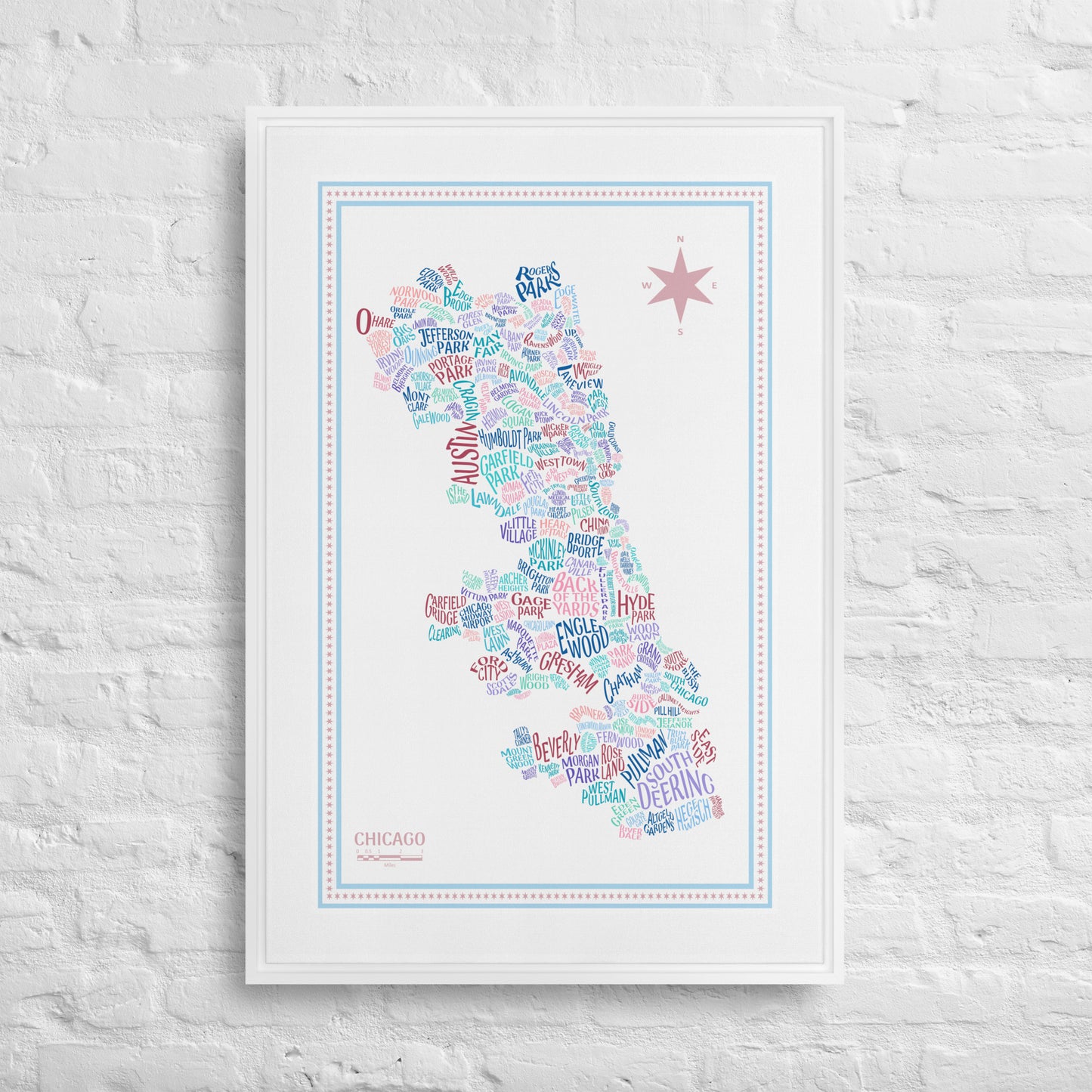 STAR Canvas Chicago Neighborhood Map - southspace