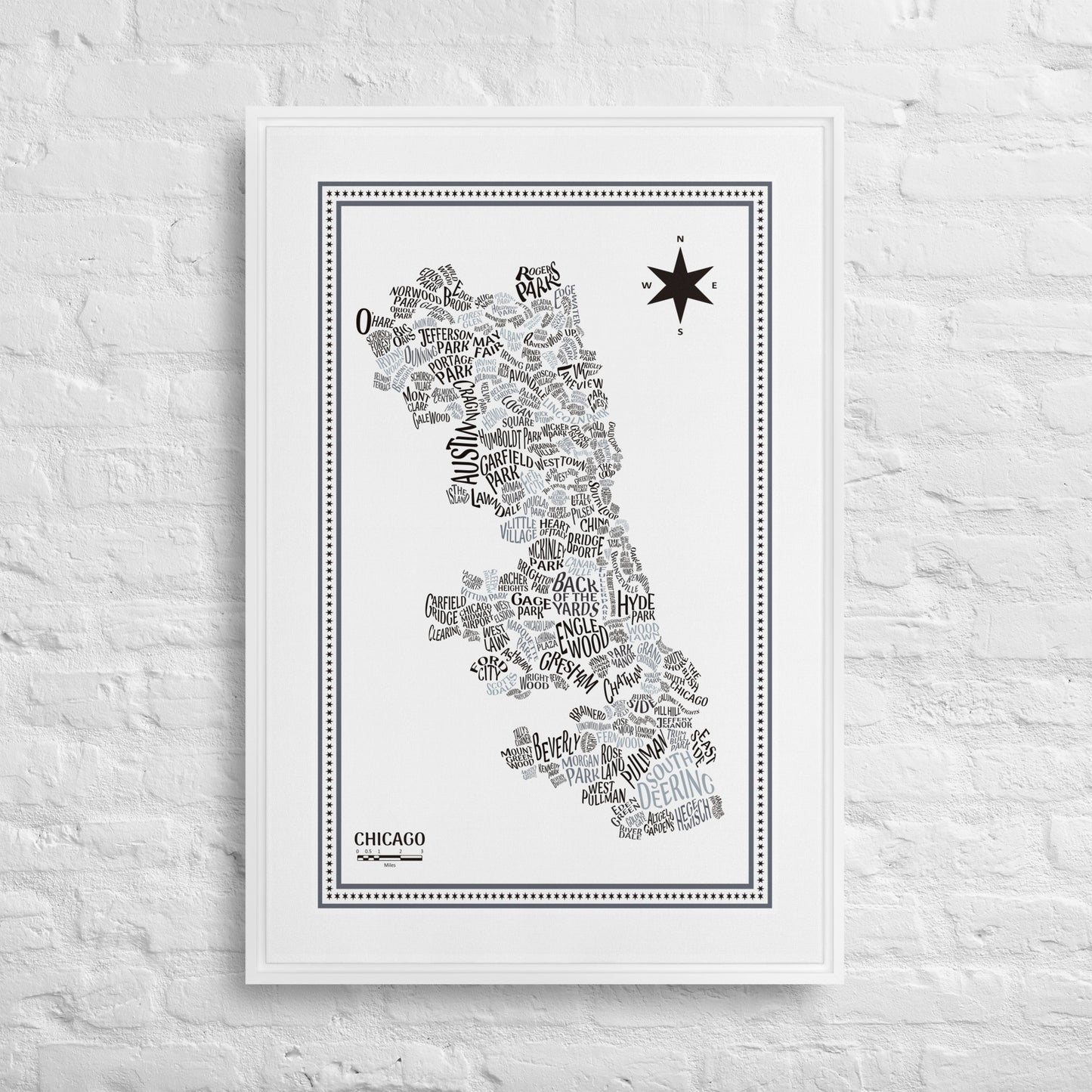 SOCKS Canvas Chicago Neighborhood Map - southspace