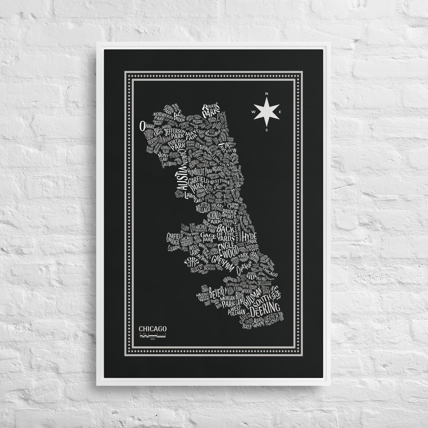 SOCK Canvas Chicago Neighborhood Map - southspace