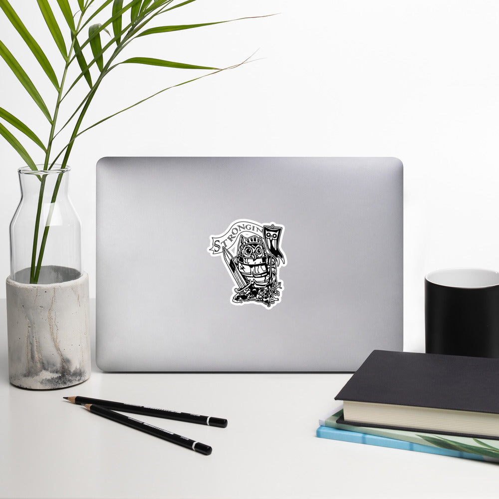 Strongin Owl Whight Knight Sticker - southspace
