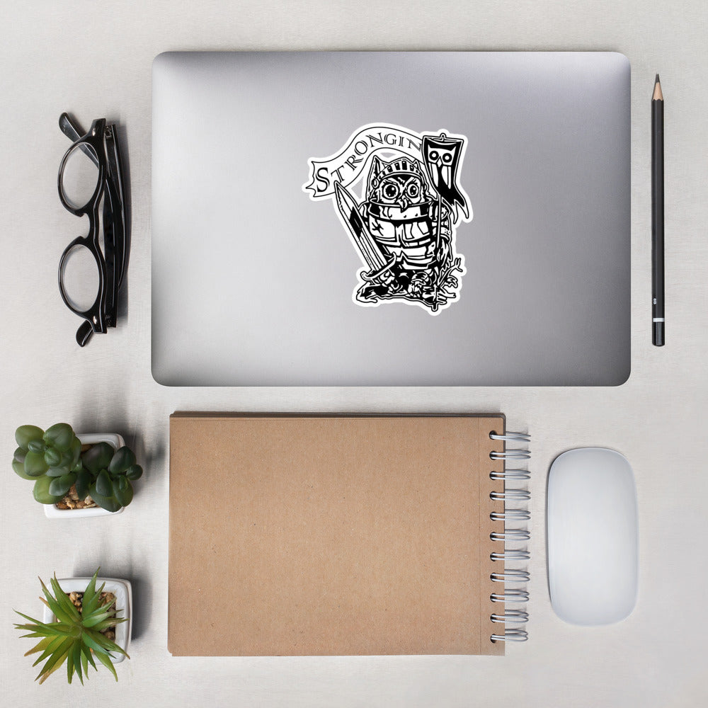 Strongin Owl Whight Knight Sticker - southspace