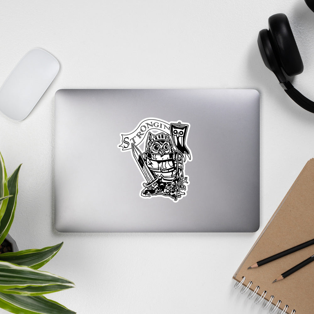Strongin Owl Whight Knight Sticker - southspace