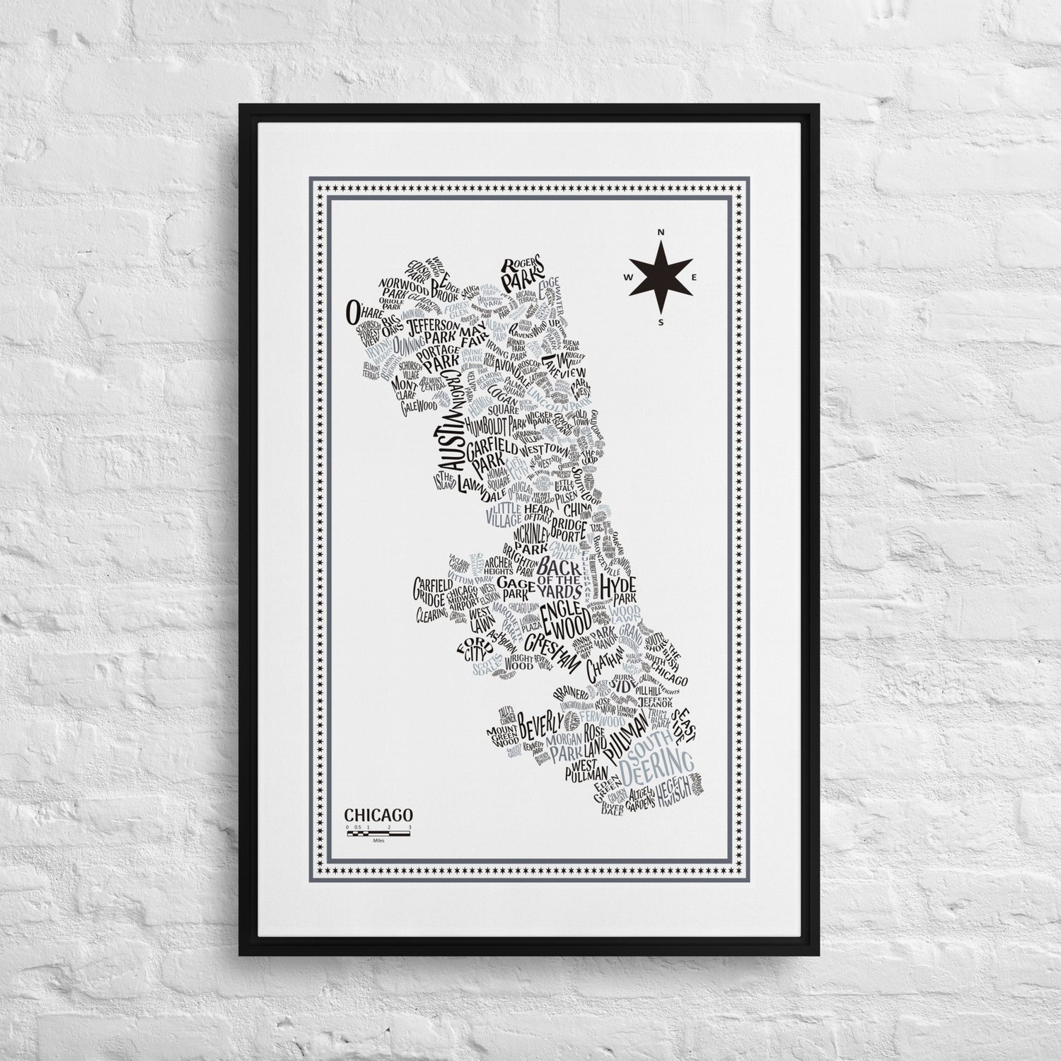 SOCKS Canvas Chicago Neighborhood Map - southspace
