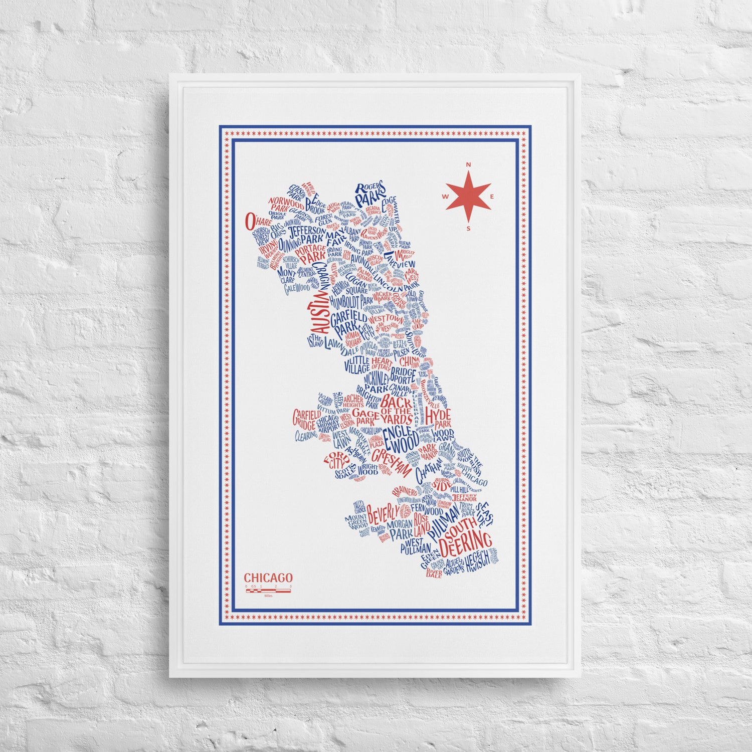 CUB Canvas Chicago Neighborhood Map - southspace