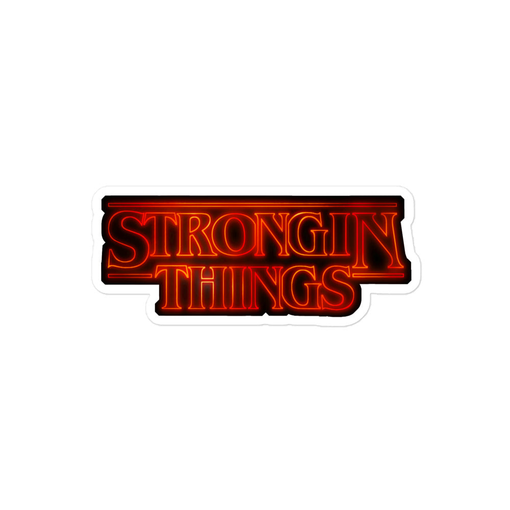 STRONGIN THINGS outline sticker - southspace