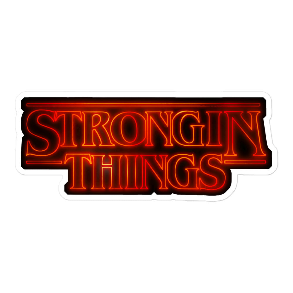 STRONGIN THINGS outline sticker - southspace